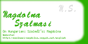 magdolna szalmasi business card